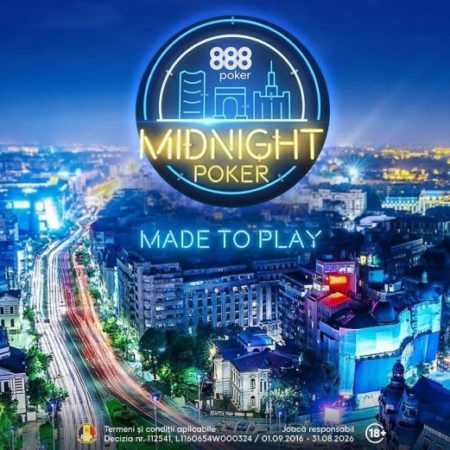 Midnight Poker 888: Joacă poker la TV cu vedete și premii de mii de dolari!