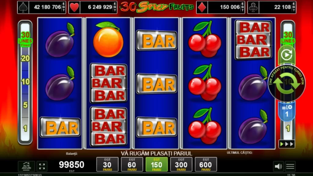 30 Spicy Fruits Demo Gratis Online GamePlay