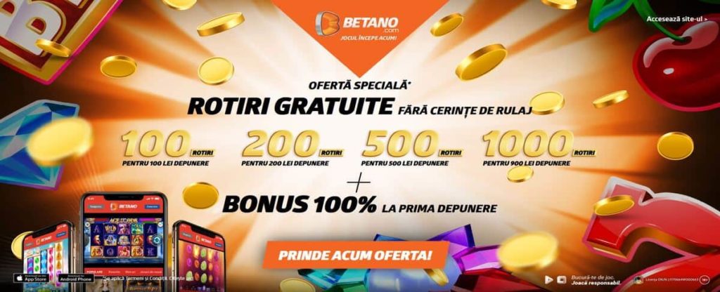Betano oferă unul din Cele mai bune 7 bonusuri la cazino online  