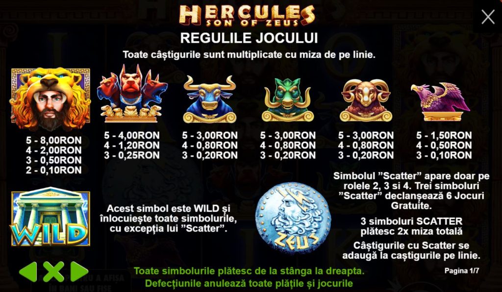 Sloturi cazino: Hercules - Son of Zeus
