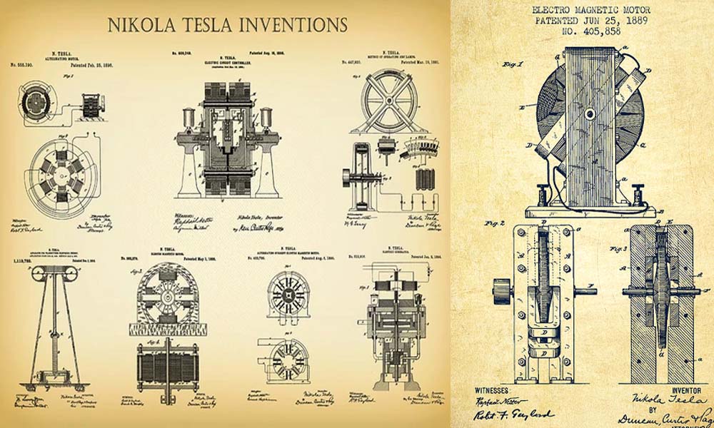 Nikola Tesla - foto cu inventiile sale