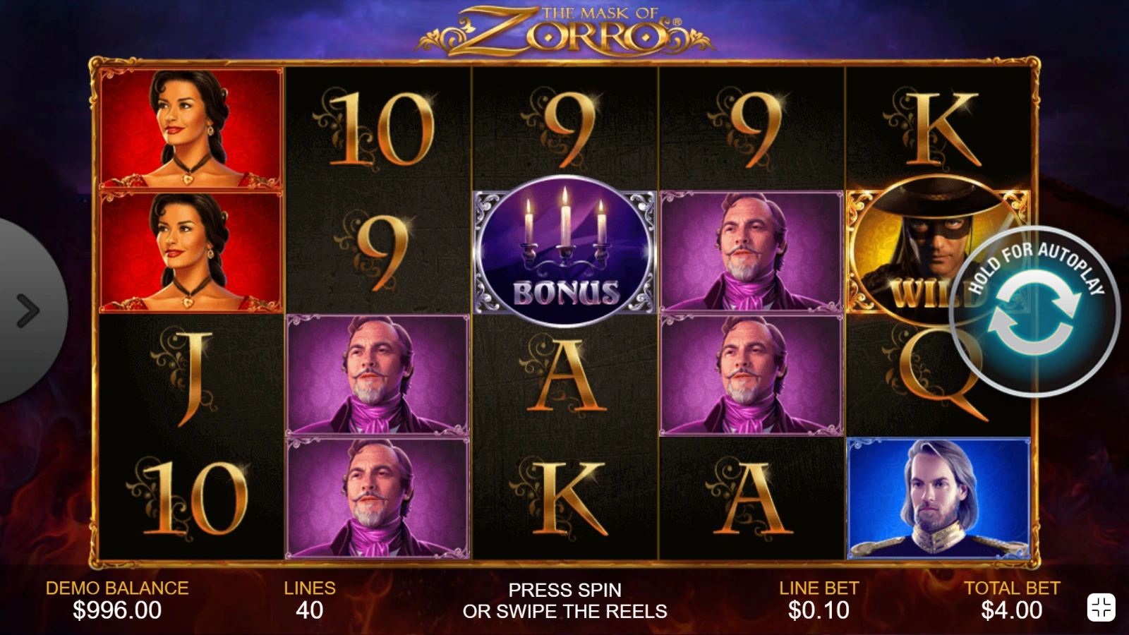 Pacanele The Mask of Zorro