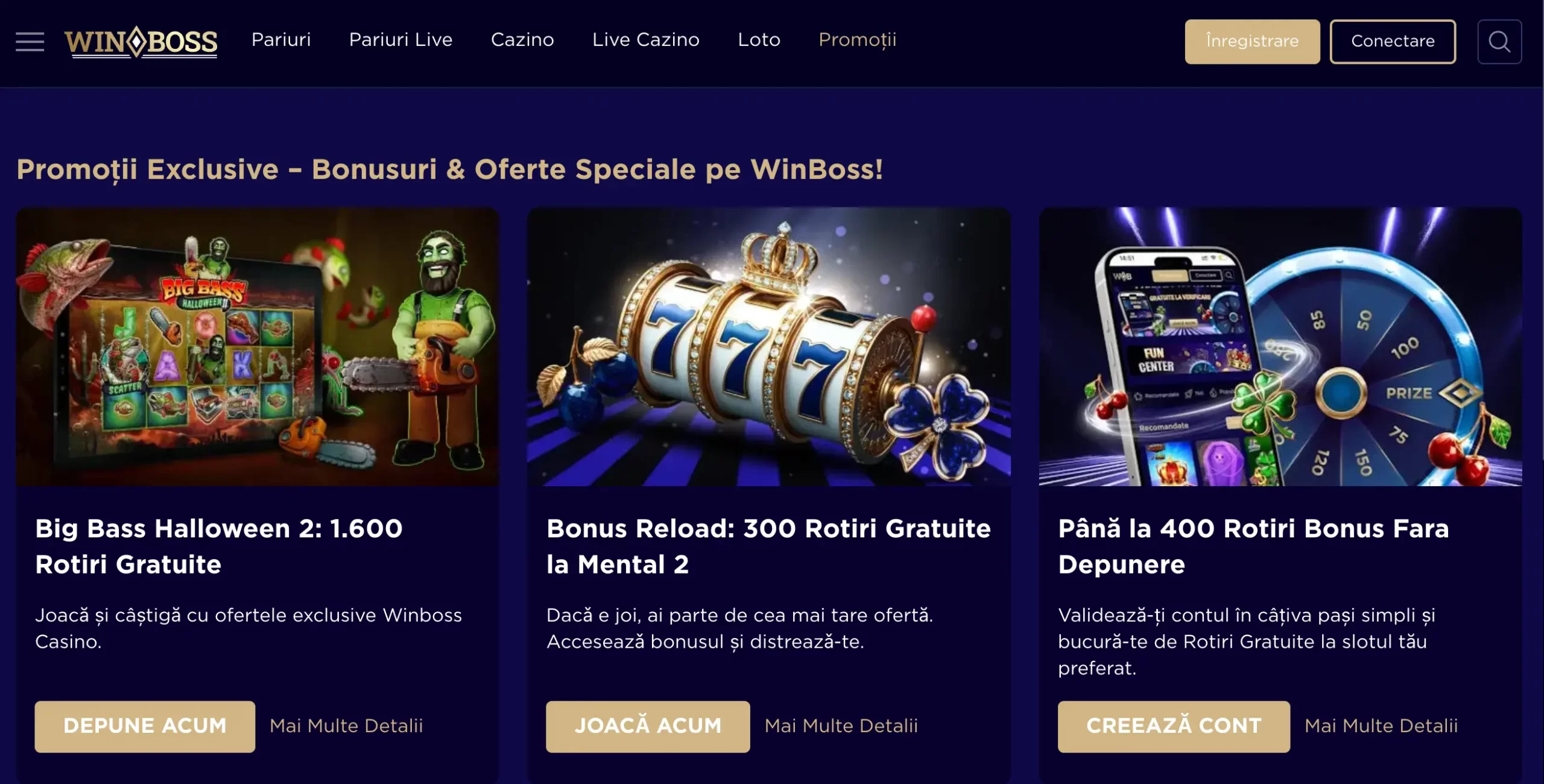 Winboss promoții