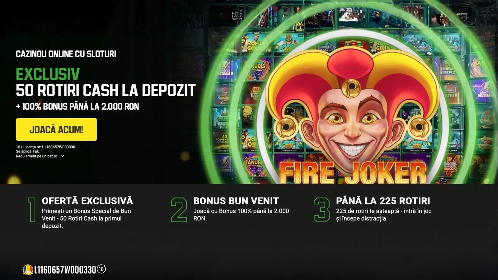 bonus bun venit unibet