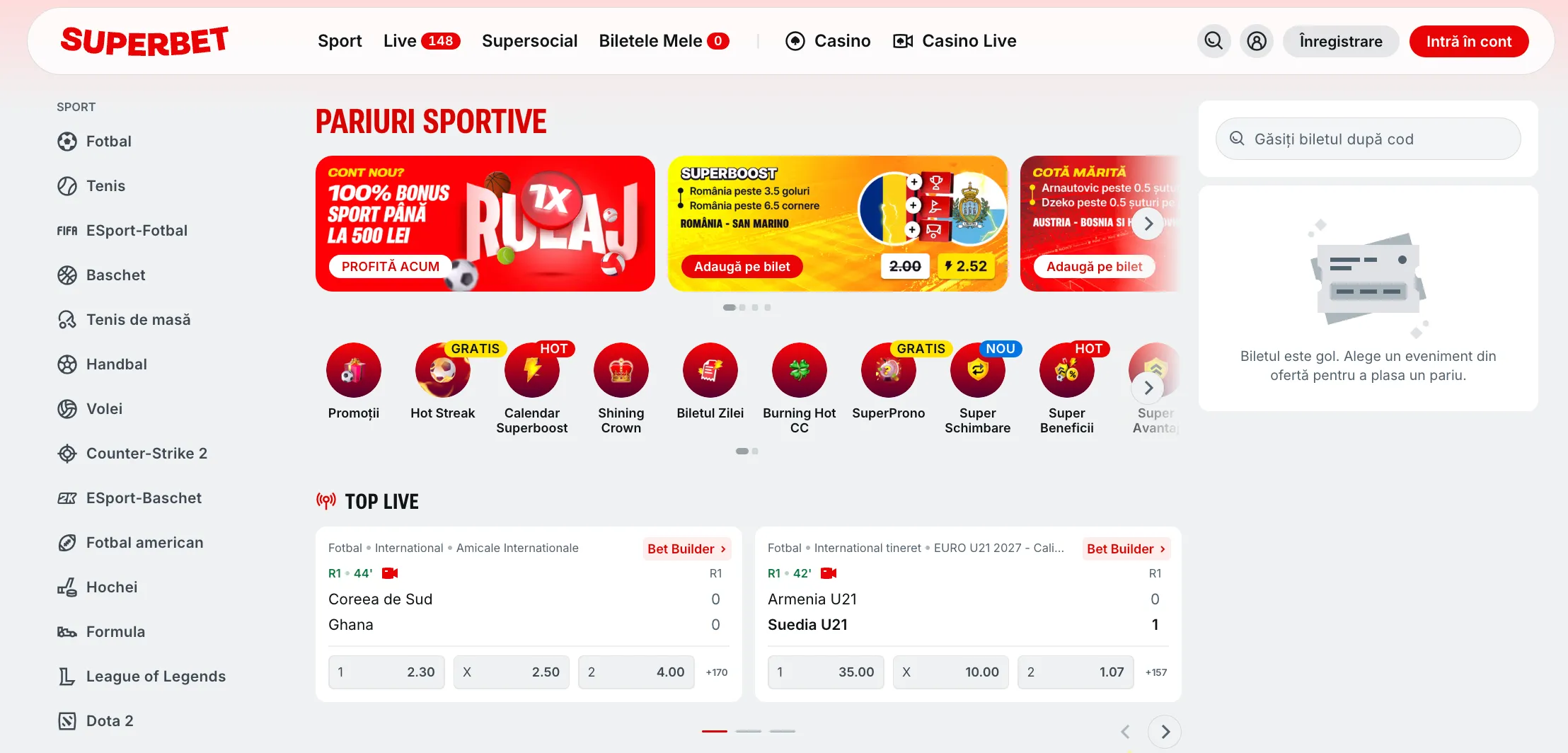 superbet pariuri sportive