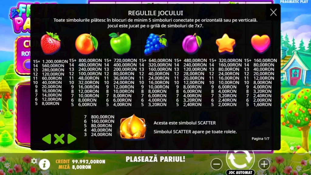 Fruit Party 2 Gratis Tabel De plati