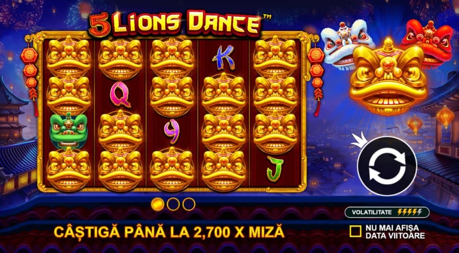 Pacanele gratis: 5 Lions Dance