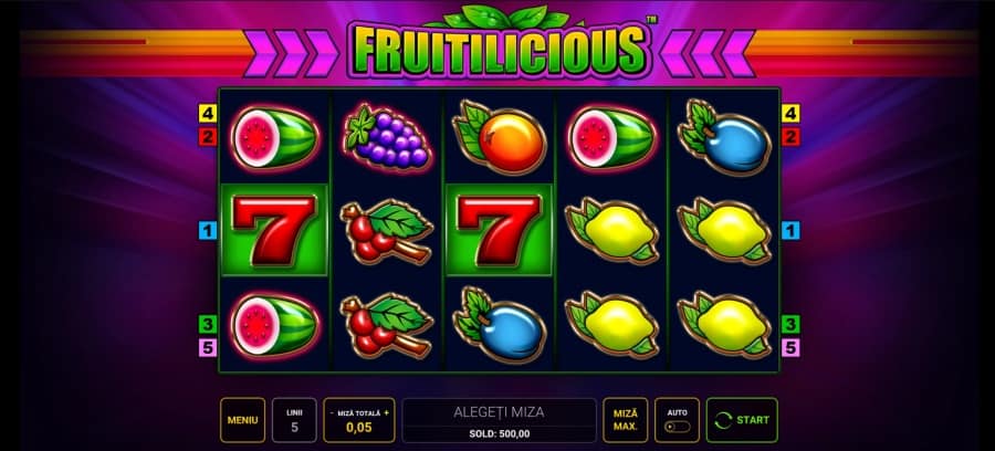 Jocuri ca la aparate cu fructe: Fruitilicious