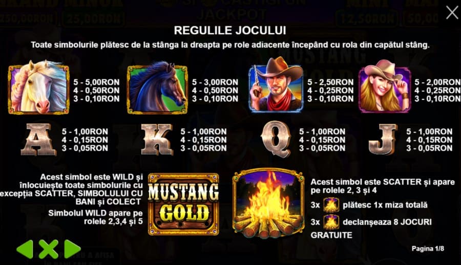 Pacanele gratis: Mustang Gold