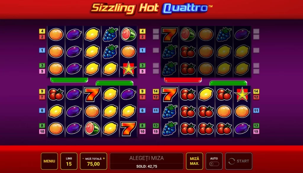 Sizzling Hot Quattro Demo Gratis Online GamePlay