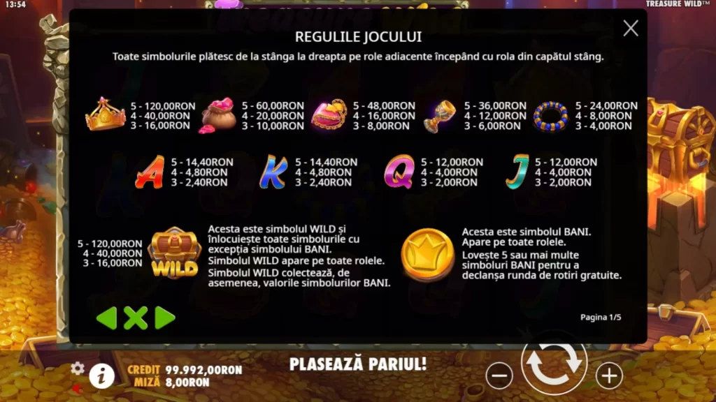 Treasure Wild Gratis Simboluri