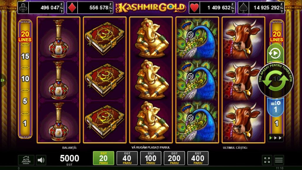 Cum se prezinta slotul Kashmir Gold