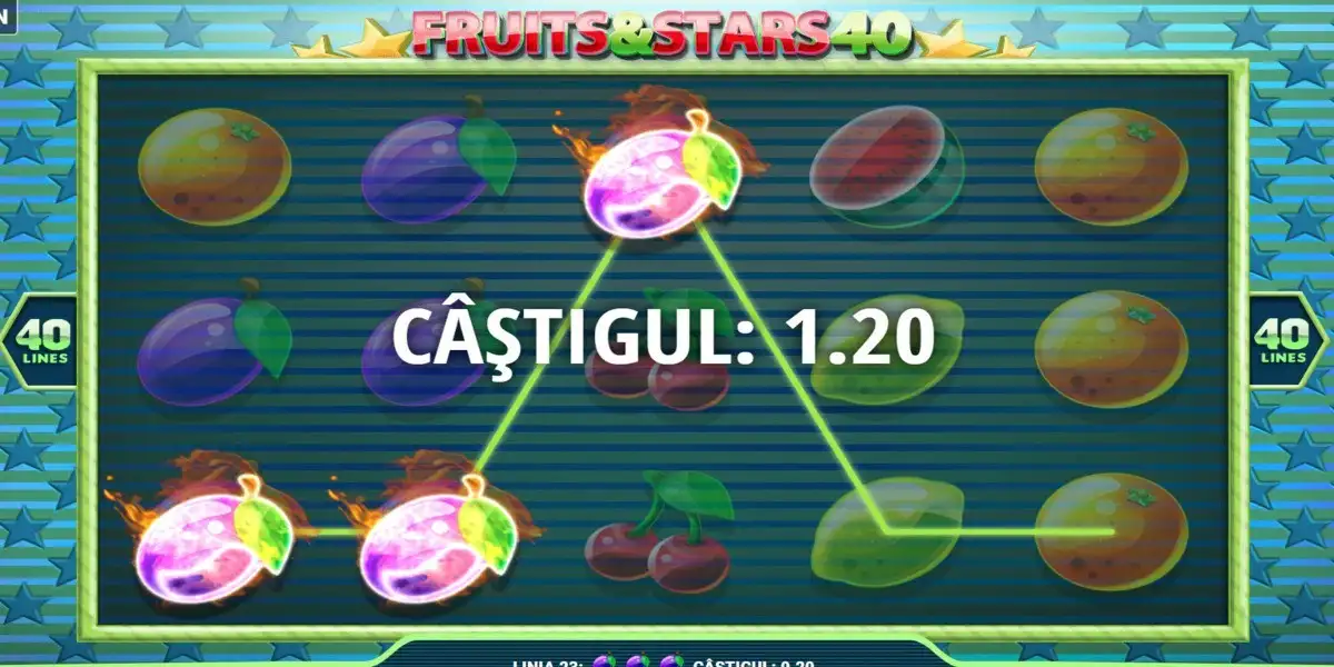 Pacanele gratis Fruits and Stars 40 - Prezentare joc