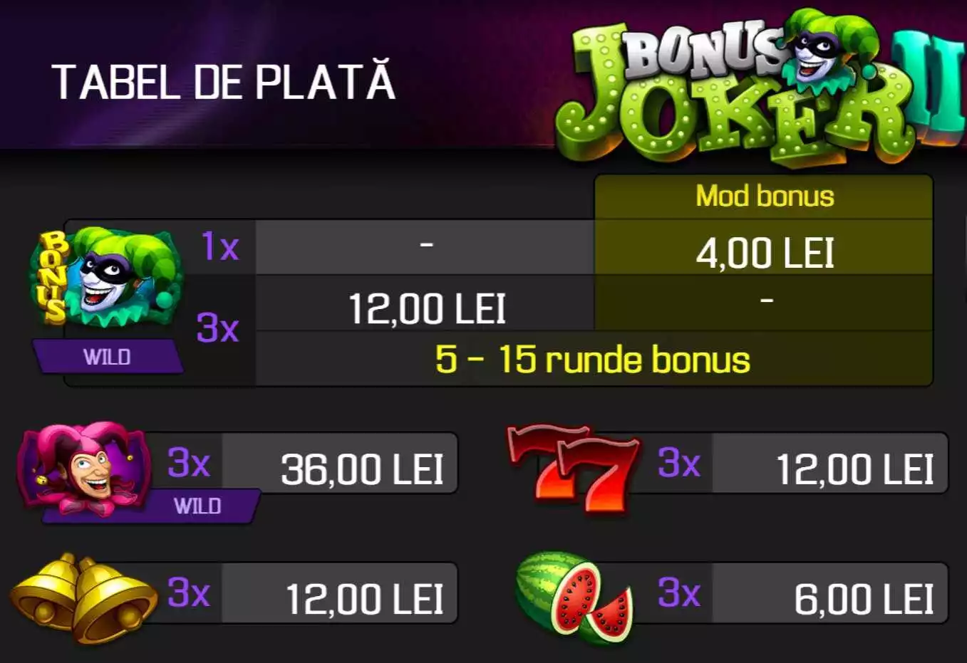Pacanele online Bonus Joker II