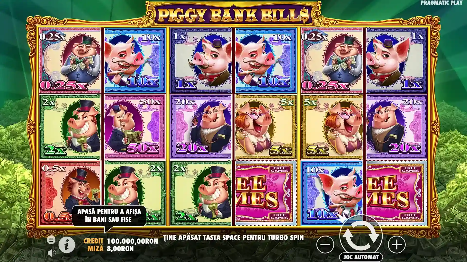Pacanele demo Piggy Bank Bills