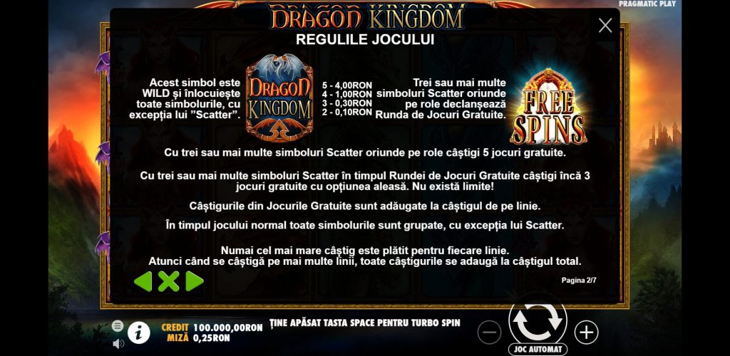 Ce functii are jocul Dragon Kingdom