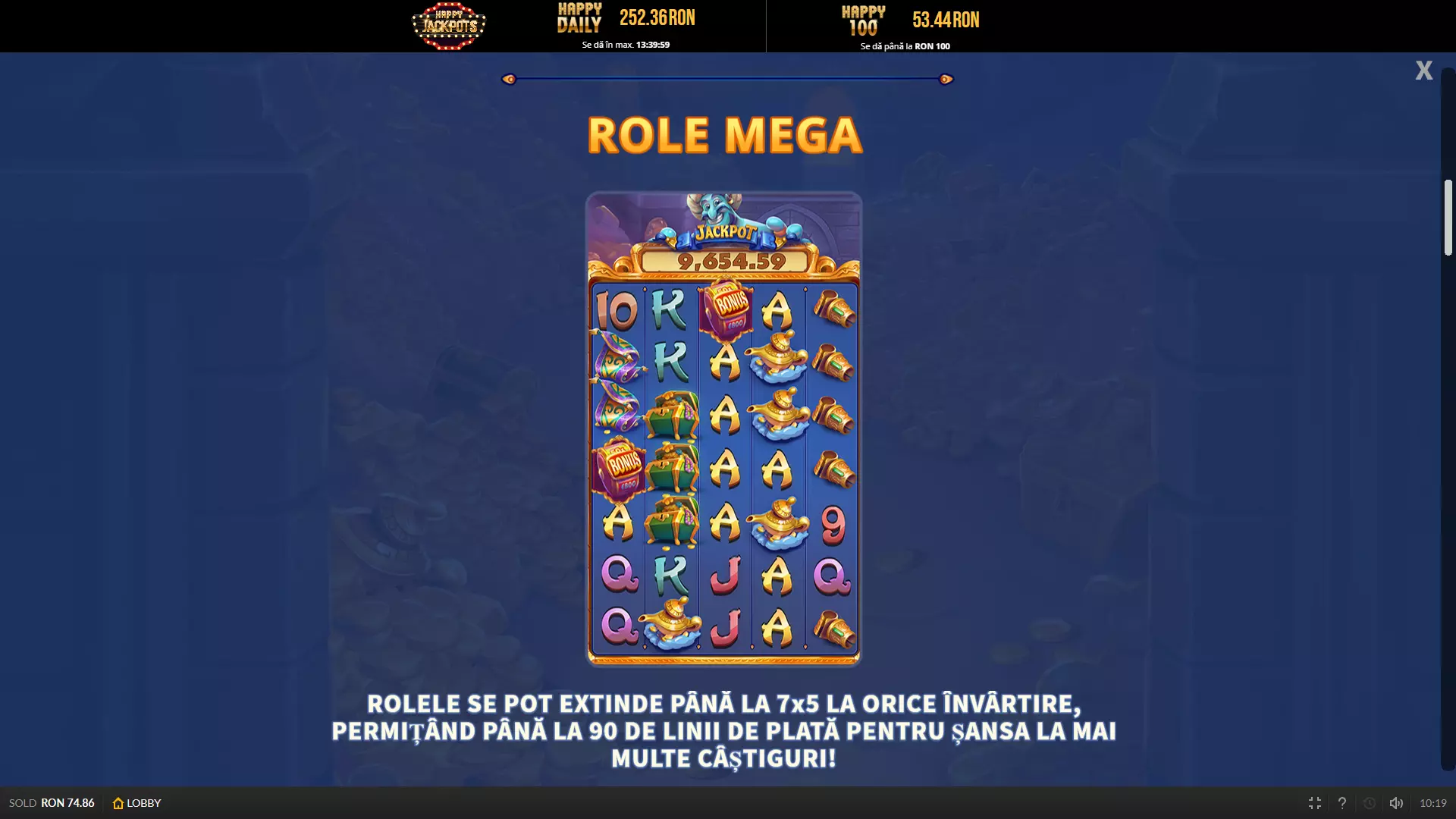 Pacanele gratis Genie Mega Reels