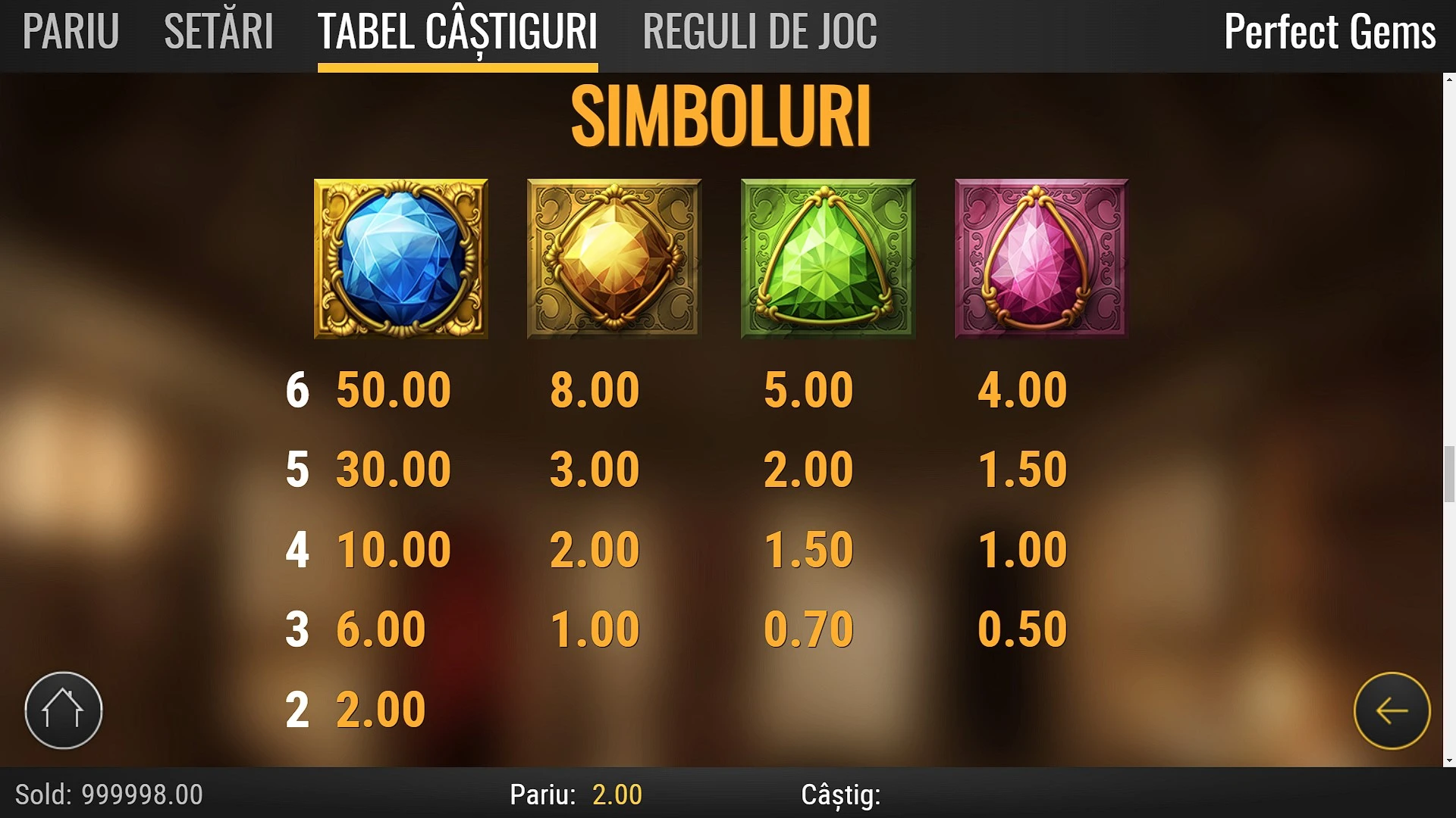 Pacanele online Perfect Gems