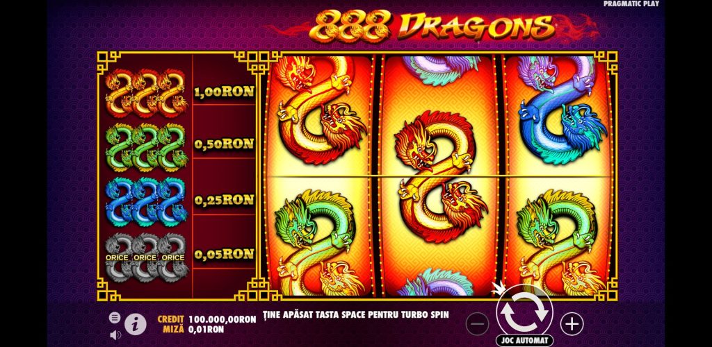 Pacanele gratis 888 Dragons