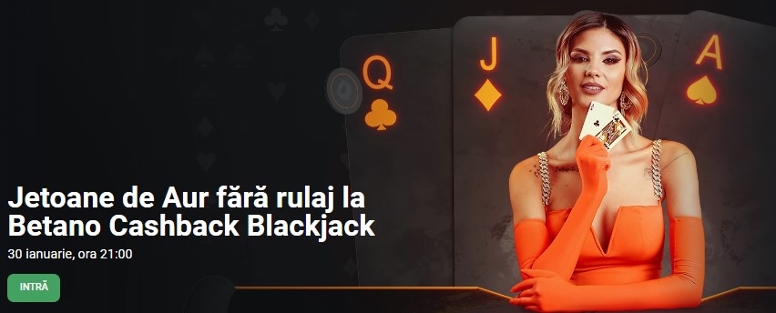 blackjack bonus fara depunere la betano