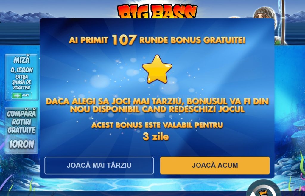 107 rotiri la big bass bonanza