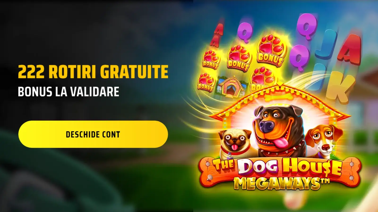 Maxbet Bonus fara Depunere - 222 Rotiri Gratuite la The Dog House Megaways