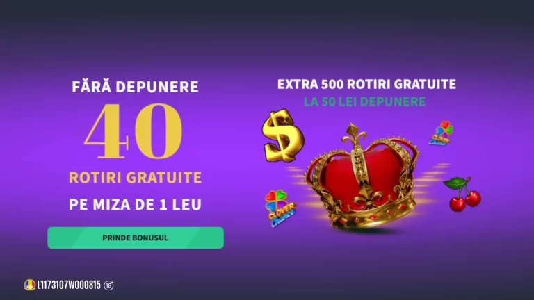 Gets Bet Bonus Fără Depunere – 40 Rotiri Fara Depunere pe Miza de 1 LEU la Shining Crown Clover Chance