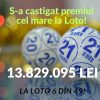 Premiul cel mare la Loto 6 din 49 in valoare de 2.78 mil euro s-a castigat