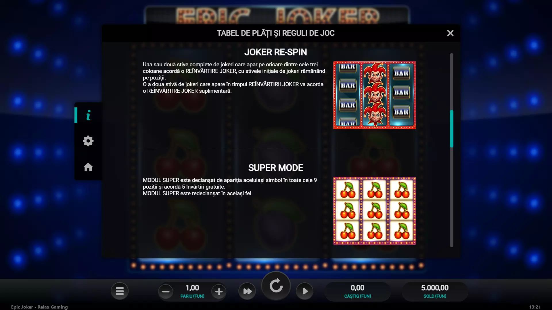 Pacanele gratis Epic Joker