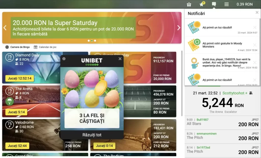 bingo la unibet - tichete razuibile gratis