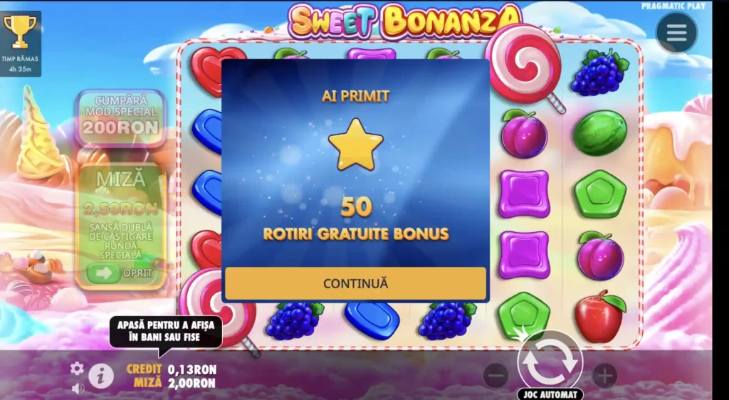 rotiri gratuite sweet bonanza frank cazino