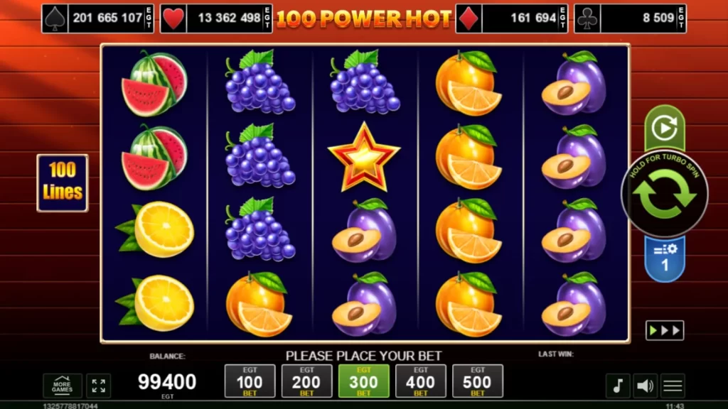 100 Power Hot Demo Gratis Online GamePlay