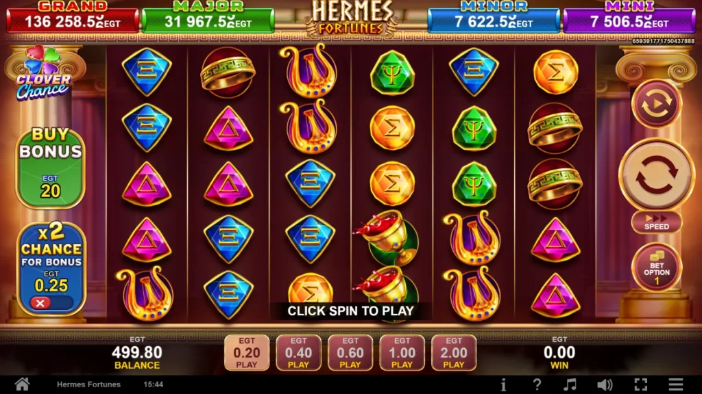 Hermes Fortunes Clover Chance Demo GamePlay