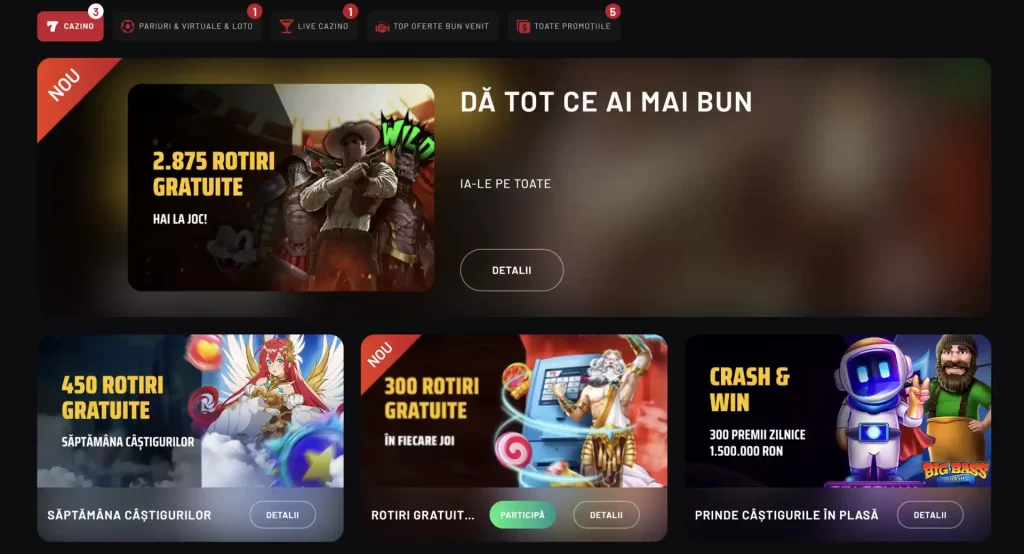 Promoție Maxbet 2875 rotiri gratuite