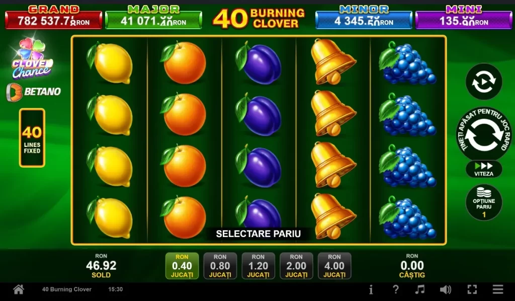 burning clover chance jackpot