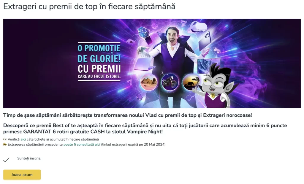 promotii la vlad cazino