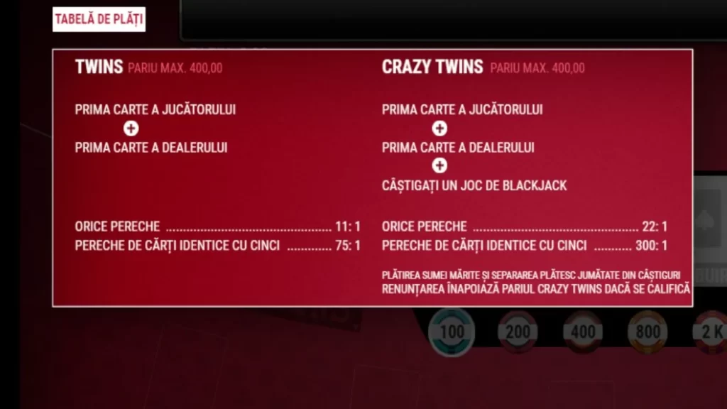 Blackjack Twins and Crazy Twins VIP Gratis Plati