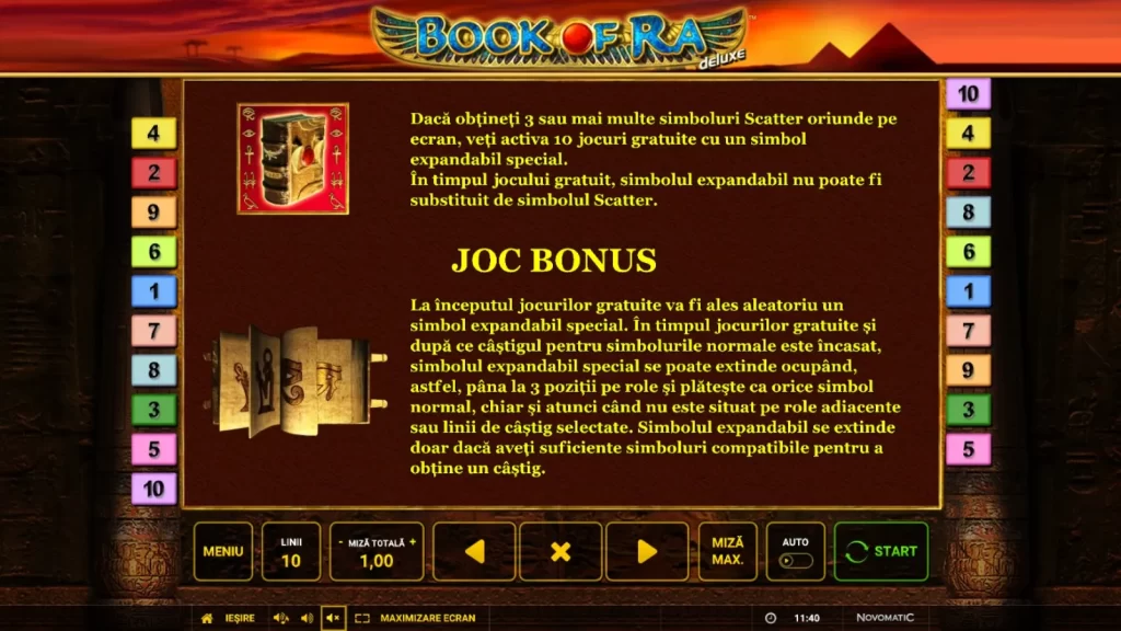 Book of Ra Gratis Deluxe Joc Bonus