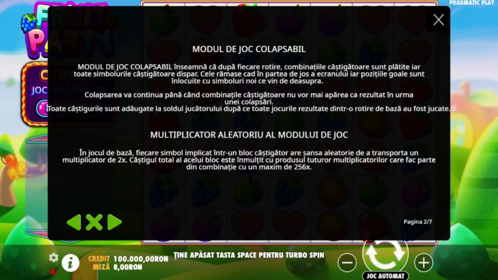 Fruit Party Mod Demo Colapsabil