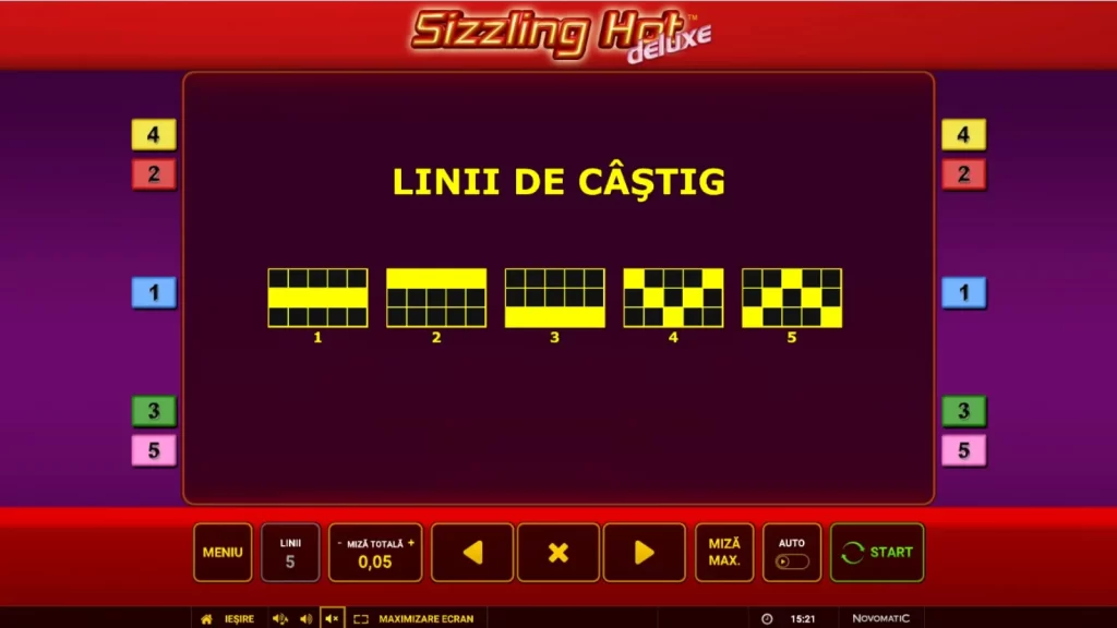 Sizzling Hot Deluxe Gratis Linii de castig