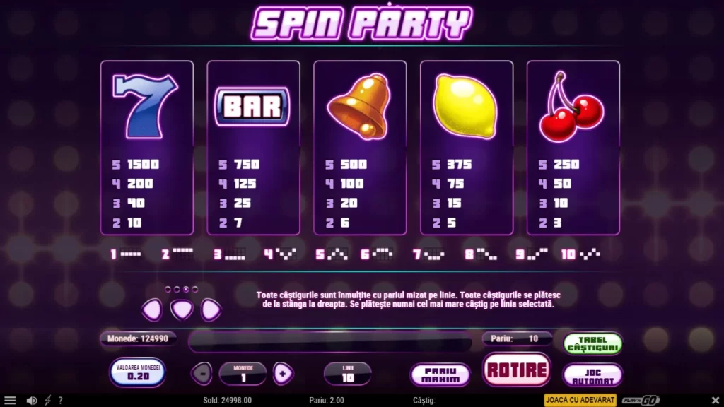 Spin Party Gratis Demo Plati