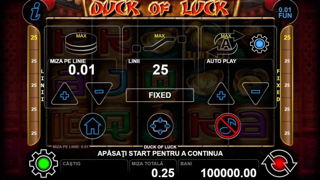 Duck of Luck Gratis Setari