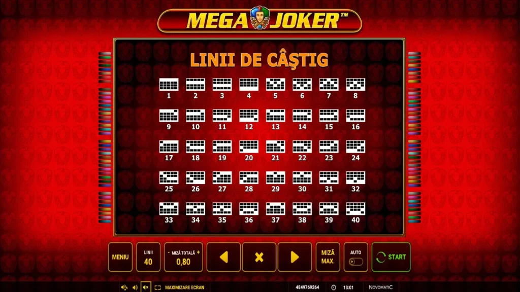 Mega Joker Gratis Linii de castig