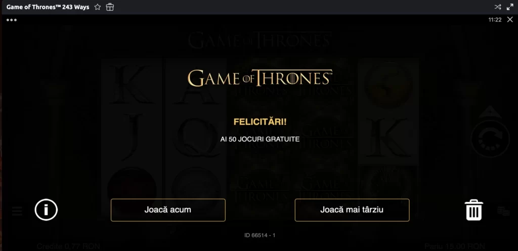 rotiri gratuite Betano Game of Thrones