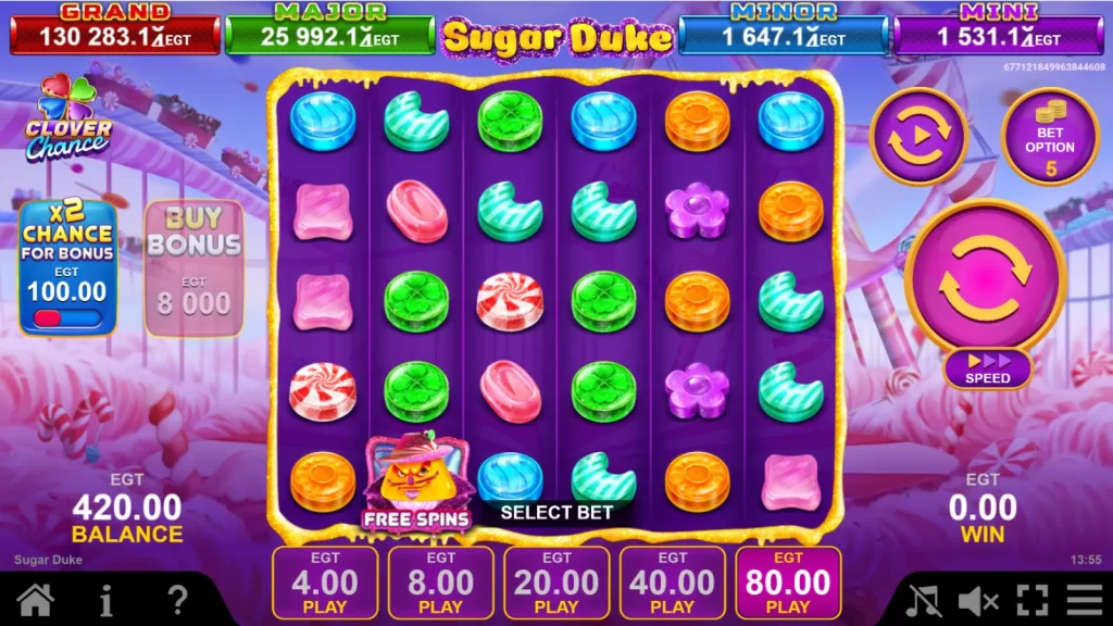 Sugar Duke Clover Chance Gratis GamePlay