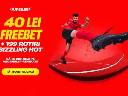 Superbet Bonus Fără Depunere – 199 Rotiri Gratuite Sizzling Hot + 40 LEI Freebet