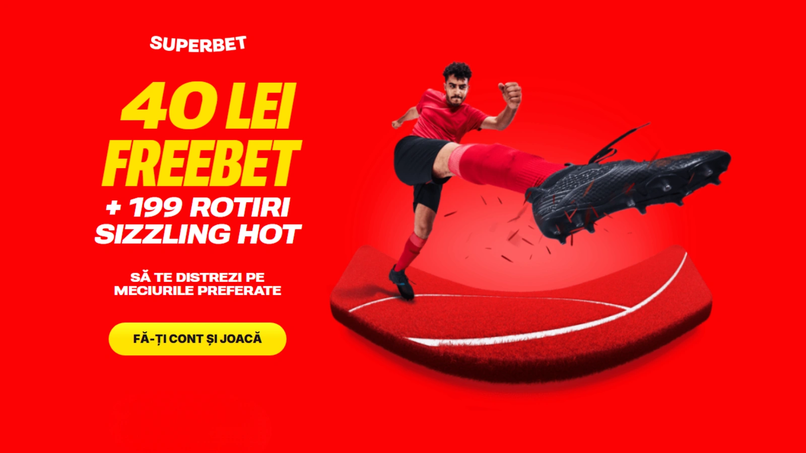 Superbet Bonus Fără Depunere 199 Rotiri Gratuite Sizzling Hot plus 40 LEI Freebet