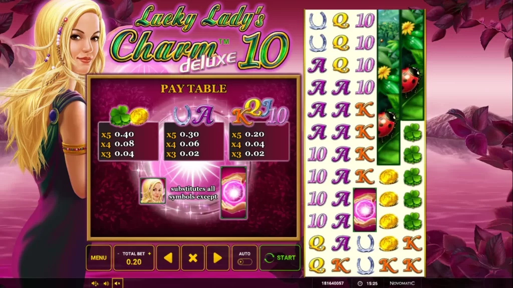 Lucky Lady’s Charm Deluxe 10 Demo Simboluri