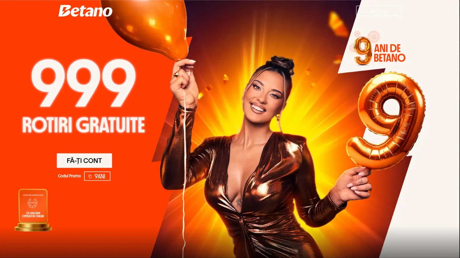 Betano Bonus Fara Depunere - 999 Rotiri Gratuite la Betano Golden Coins