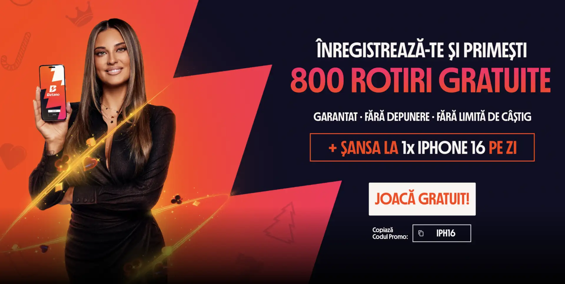 Betano Bonus Fara Depunere – 800 Rotiri Gratuite plus un iPhone 16/zi